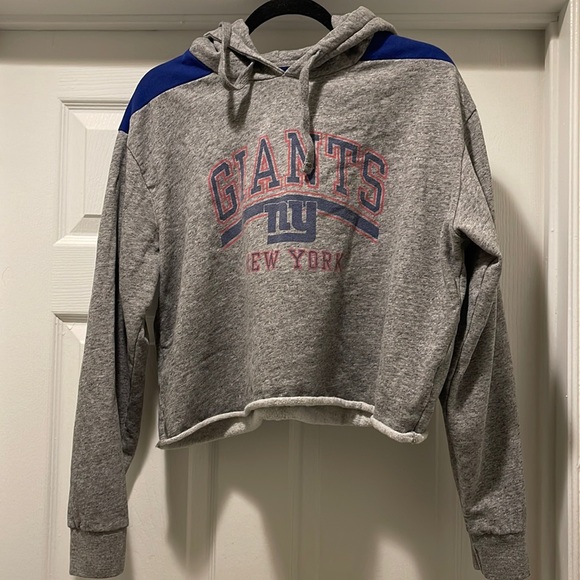 Tops | Ny Giants Cropped Hoodie L | Poshmark